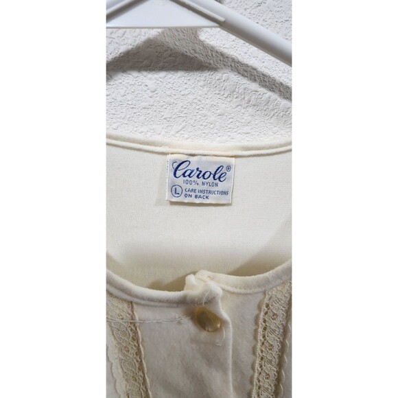 Carole  Vintage 100% Nylon Modestwear Winter  Maxi Nightgown Vacation Honeymoon - Picture 3 of 6